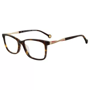 Montura Carolina Herrera VHE781 0722 Acetato rectangular carey dorado