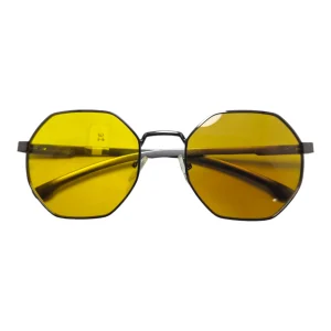 Gafas para conducir HD 004 Hexagonal Piloto lente Amarillo Fotocromático