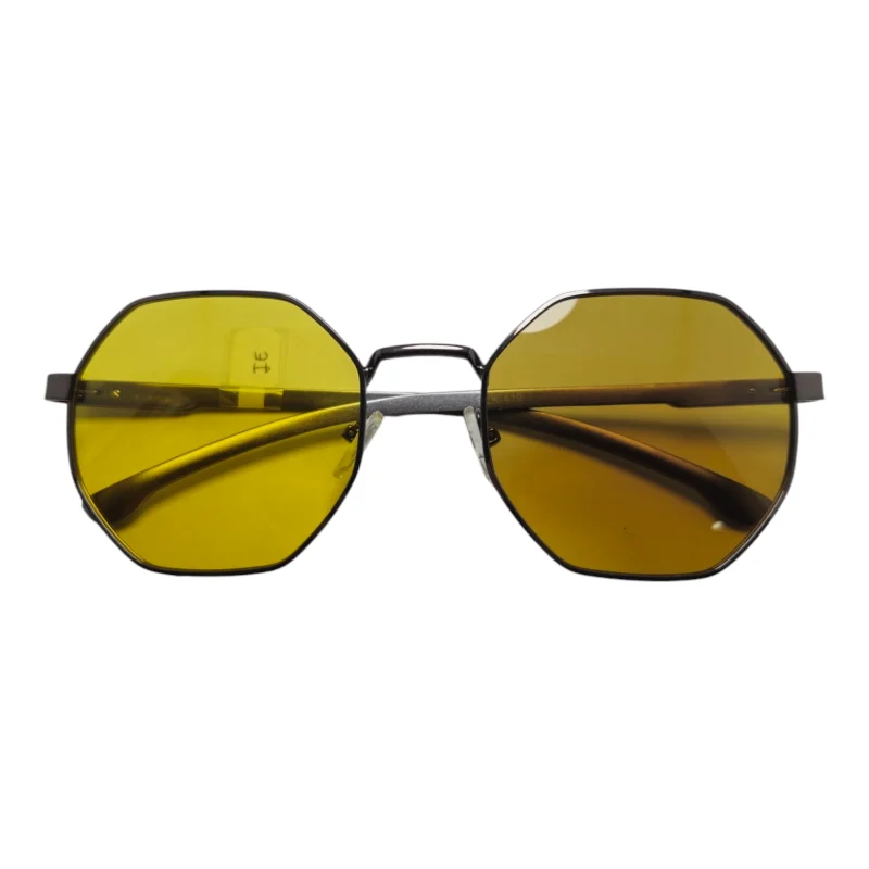 Gafas para conducir HD 004 Hexagonal Piloto lente Amarillo Fotocromático