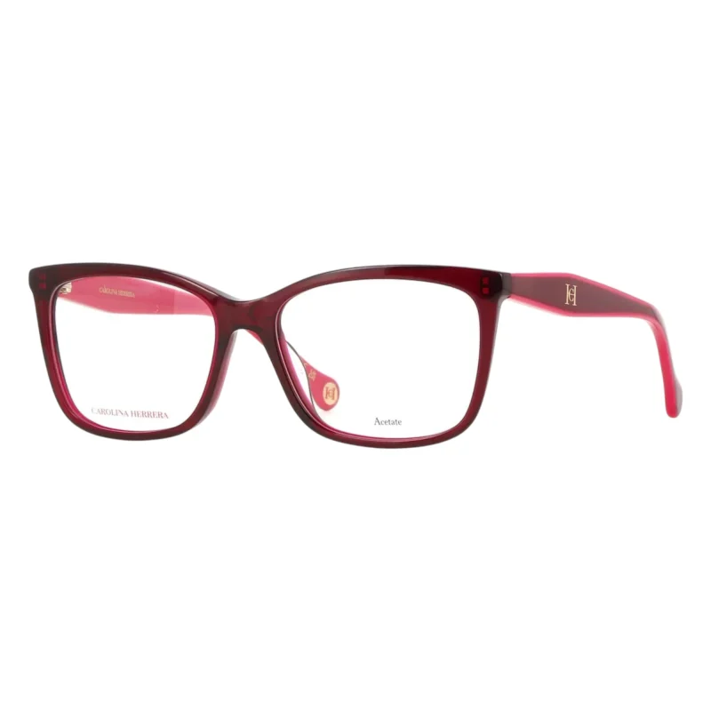 Montura Carolina Herrera HER0260/G LHF Cuadrada Vino Tinto Mujer